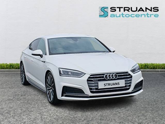 Audi A5 2.0 40 TDI Quattro S Line 5dr S Tronic Hatchback Diesel White