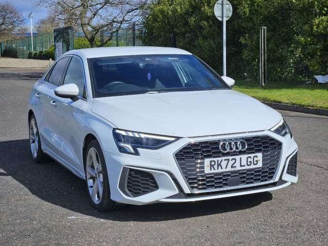 Audi A3 1.5 35 TFSi S Line S Tronic 4dr Saloon Petrol White
