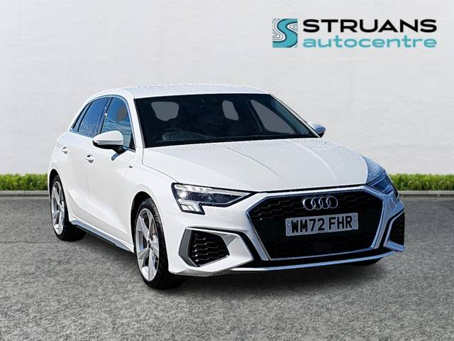 Audi A3 1.5  35 TFSi S Line S Tronic MHEV Sportback 5dr Hatchback Petrol White