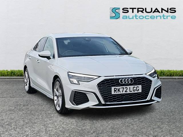 Audi A3 1.5 35 TFSi S Line S Tronic 4dr Saloon Petrol White
