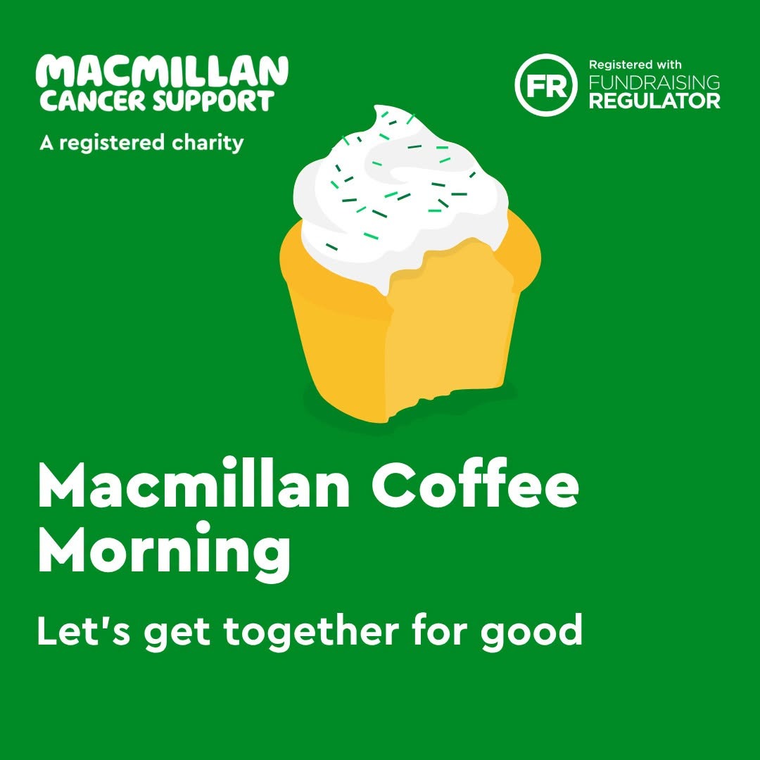 Our Annual Bake Sale Is Back, In Aid of Macmillan Cancer Support